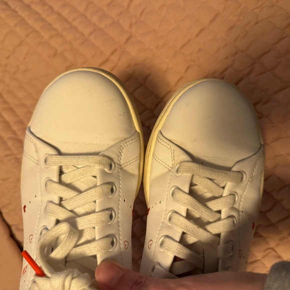 Adidas Stan Smith White/Red Heart Valentine Sneakers Size 9 - Picture 4 of 8